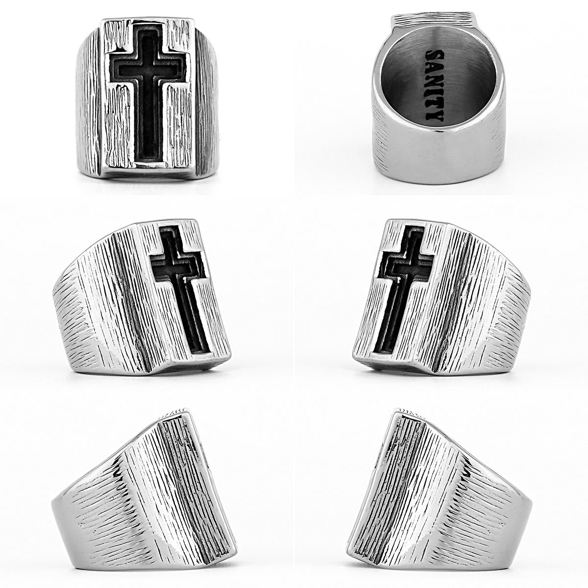 Christiandiscipleshop Retro Minimalist Style Broadside Cross Ring