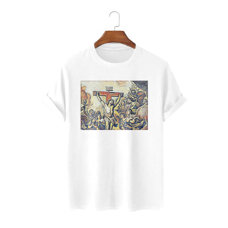 Christiandiscipleshop Classic Style Crucifixion of Jesus Classic Short Sleeve Washed T-shirt