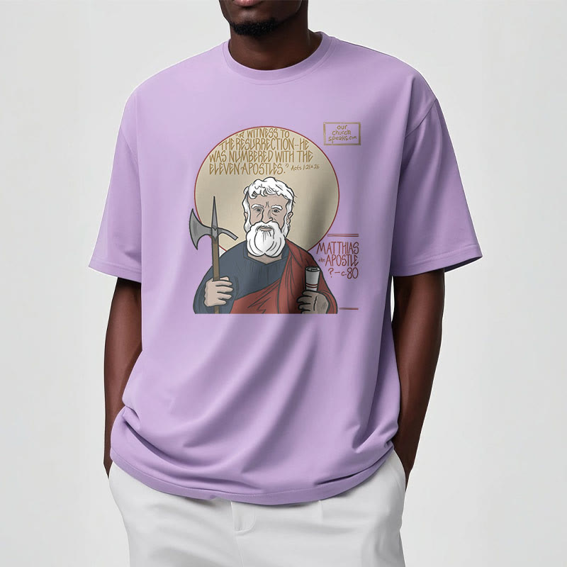 Christiandiscipleshop Classic Style Matthias the Apostle Short Sleeve Washed T-shirt