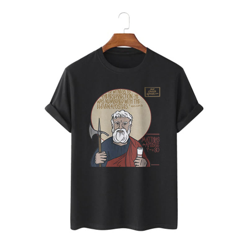 Christiandiscipleshop Classic Style Matthias the Apostle Short Sleeve Washed T-shirt