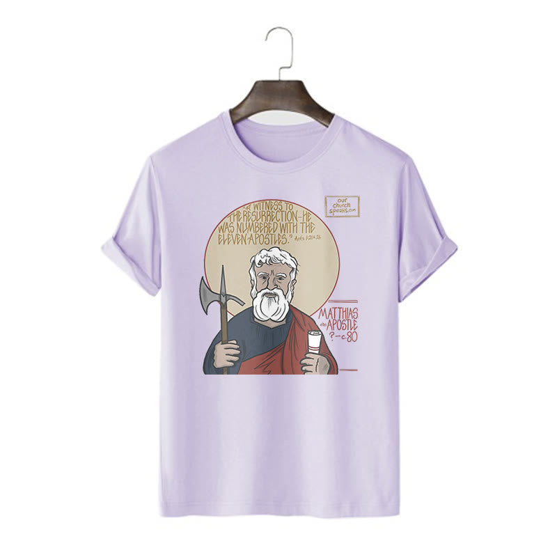 Christiandiscipleshop Classic Style Matthias the Apostle Short Sleeve Washed T-shirt