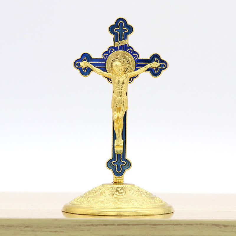 Christiandiscipleshop Classic Style Zinc Alloy Crucifix Stereoscopic Desktop Ornaments