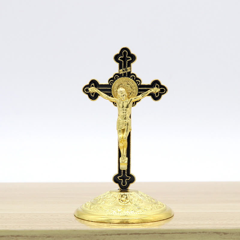 Christiandiscipleshop Classic Style Zinc Alloy Crucifix Stereoscopic Desktop Ornaments