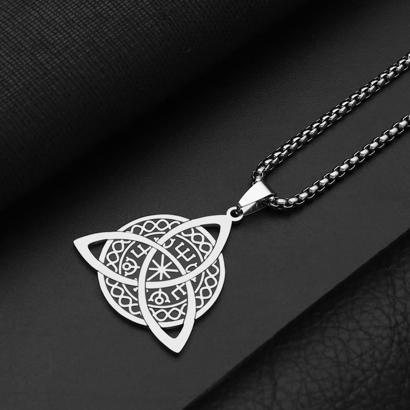 christiandiscipleshop Minimalist Style Triquetra Stainless Steel Pendant Necklace