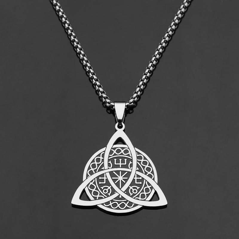 christiandiscipleshop Minimalist Style Triquetra Stainless Steel Pendant Necklace
