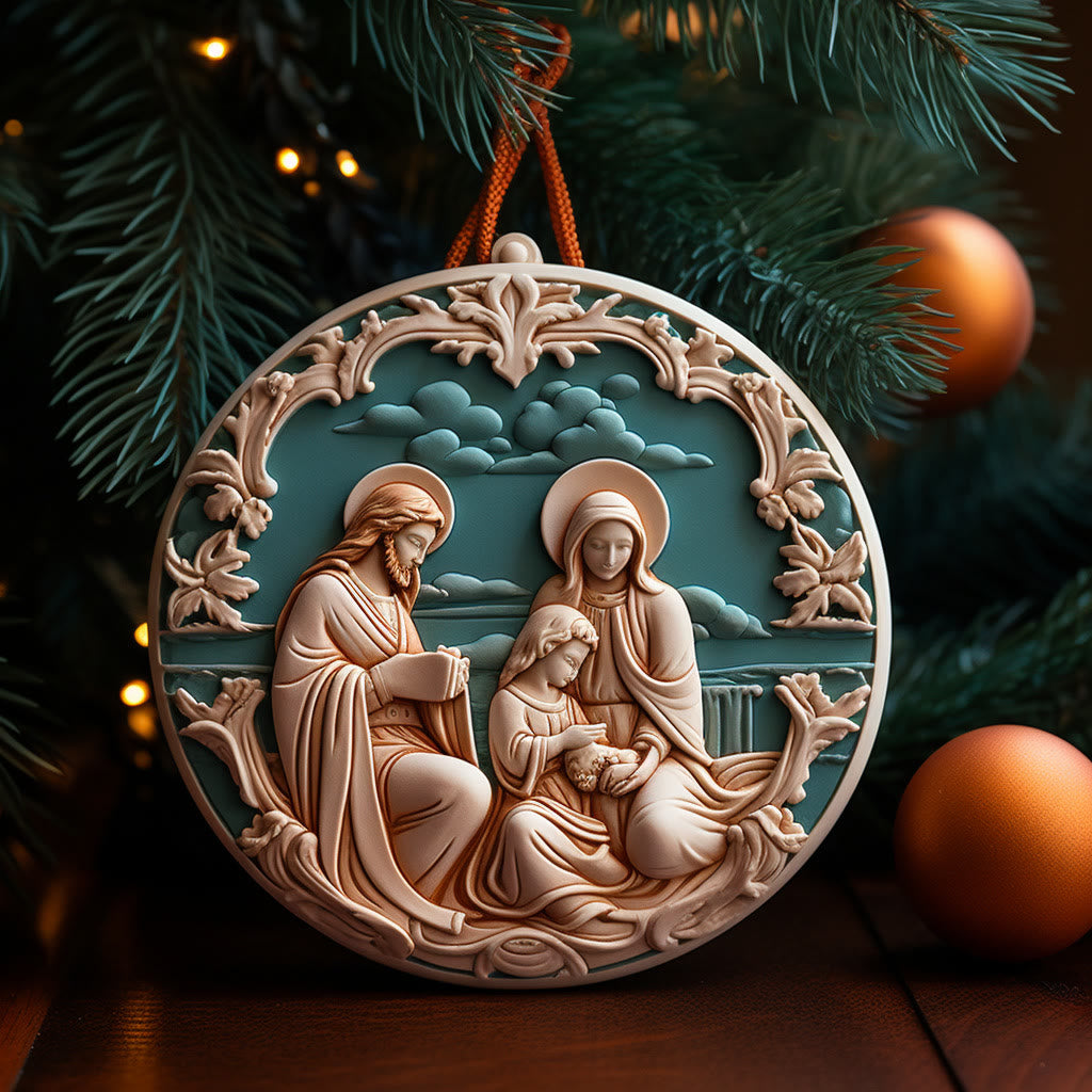 Christiandiscipleshop Retro Style Nativity Christmas Hanging Ornaments C
