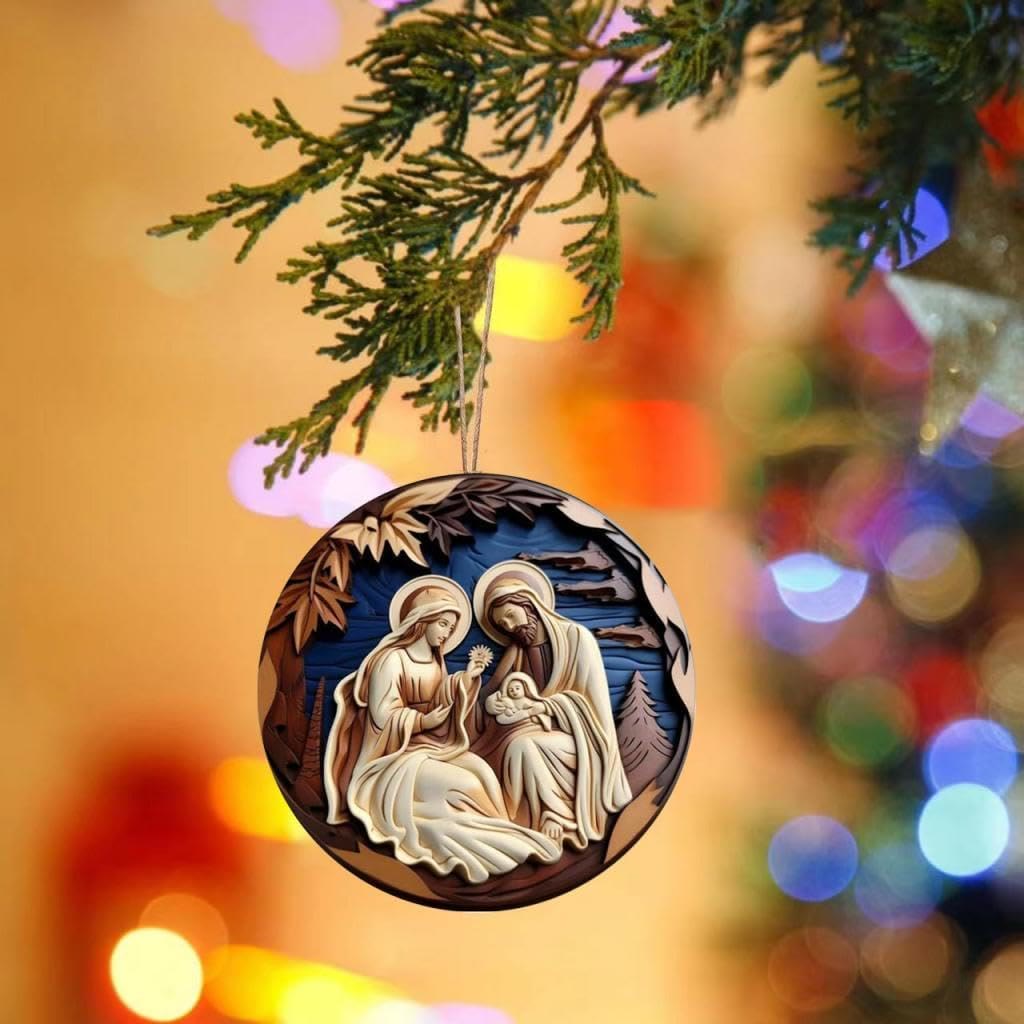 Christiandiscipleshop Retro Nativity Christmas Hanging Ornaments C