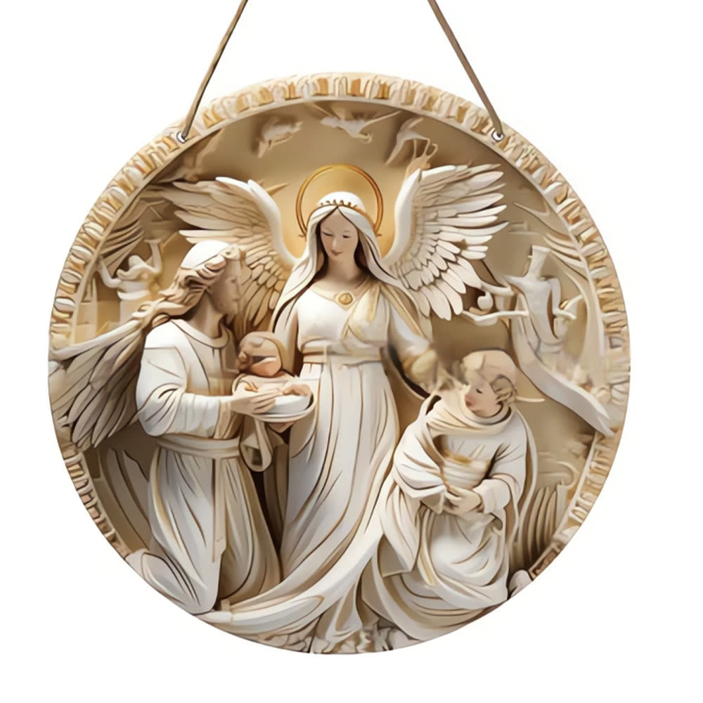 Christiandiscipleshop Realistic Sculpture Styles Holy Family Nativity Hanging Ornaments C