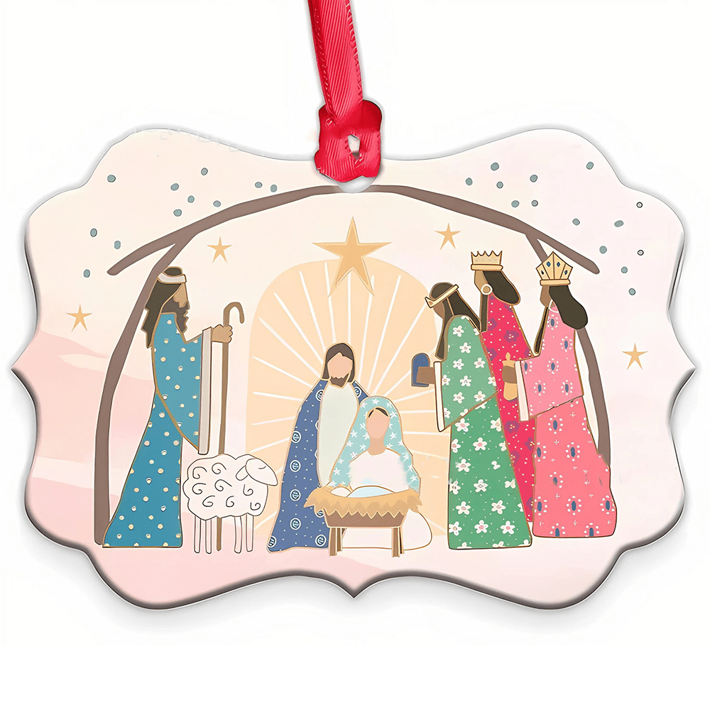 Christianartworkshop Acrylic Signs Nativity Christmas Hanging Ornaments E