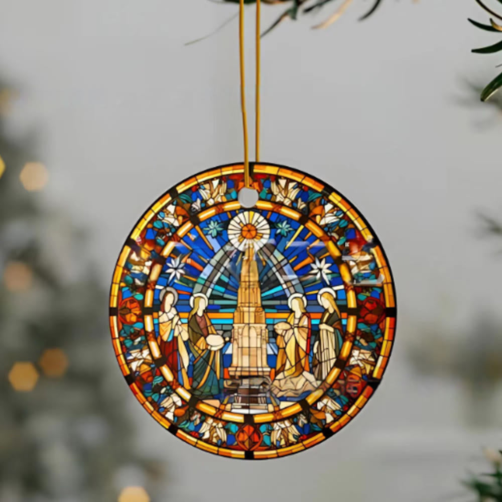 Christiandiscipleshop Stained Glass Styles Christian Element Hanging Ornaments C