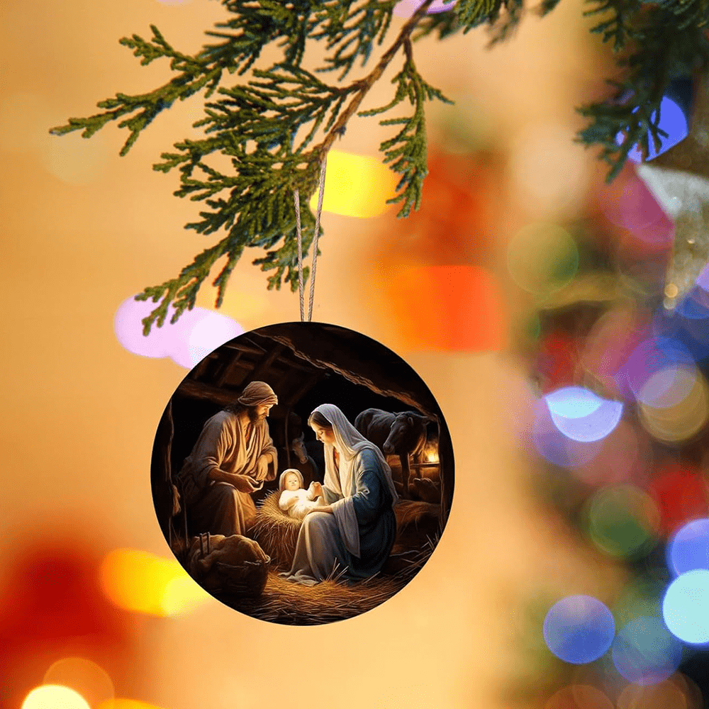 Christiandiscipleshop Realistic Styles Jesus Born Christmas Hanging Ornaments B