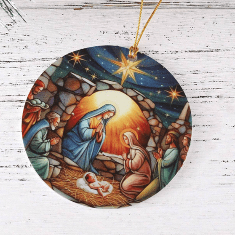 Christianartworkshop Christmas Nativity Scene Christ Decor Ornaments C