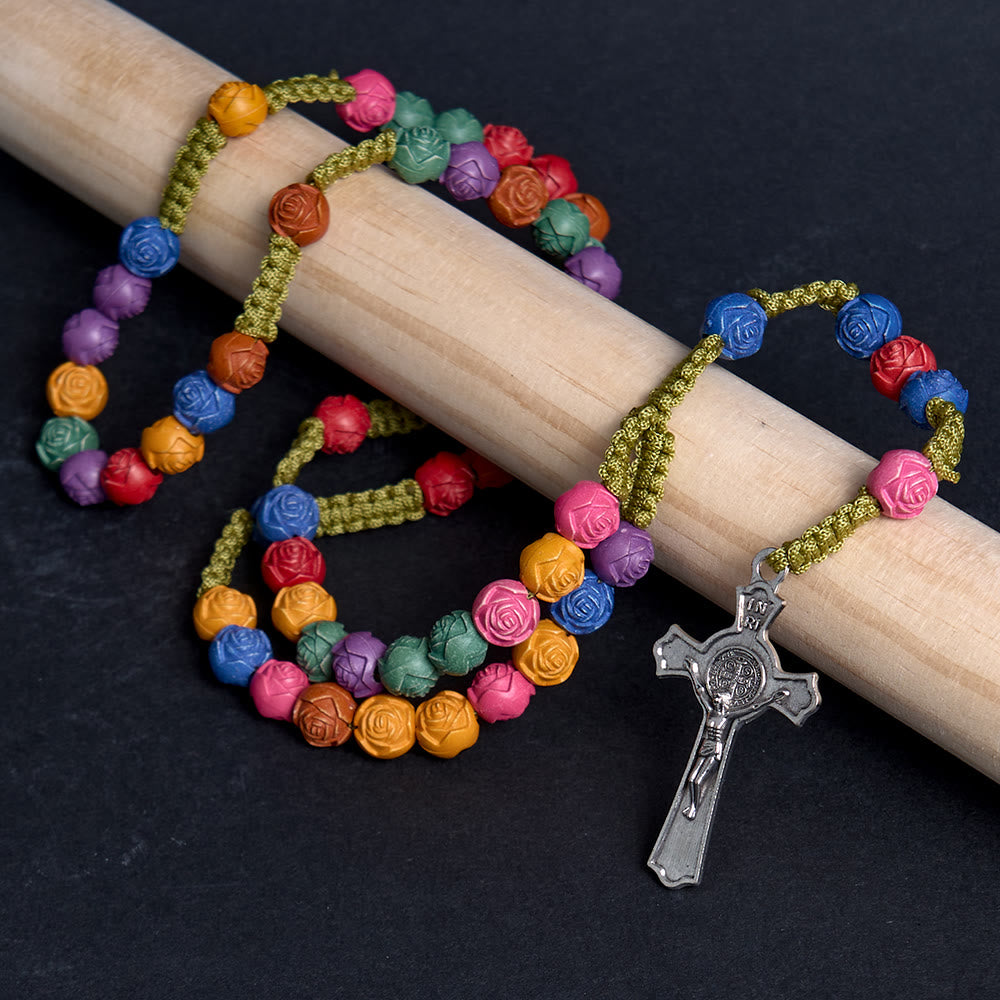 Christiandiscipleshop Multicolor Prayer Rose Beads Rosary