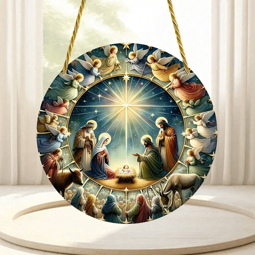 christiandiscipleshop Styles Angels Nativity Scene Colorful Hanging Ornaments A