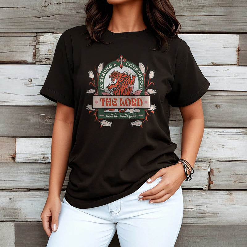 Christiandiscipleshop Classic Style The Lord Will Be With You Short Sleeve Washed T-shirt