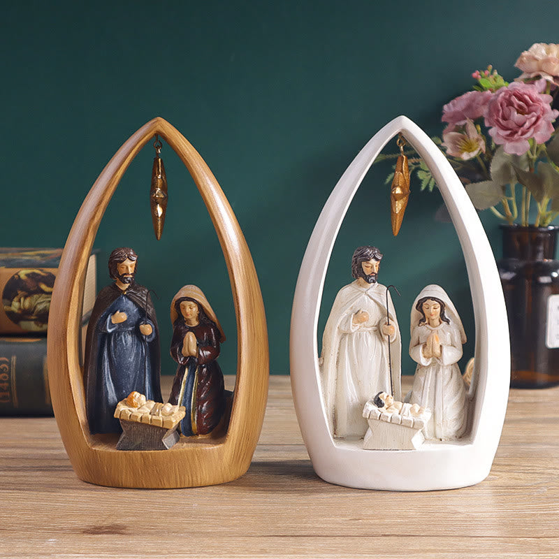 Christiandiscipleshop Refined Style Resin Nativity Desktop Decorations Ornament