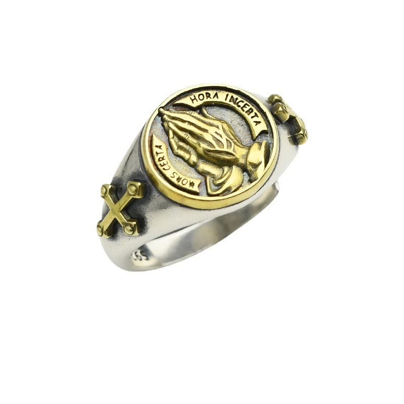 Christiandiscipleshop Classic Style Praying Hands Titanium Ring