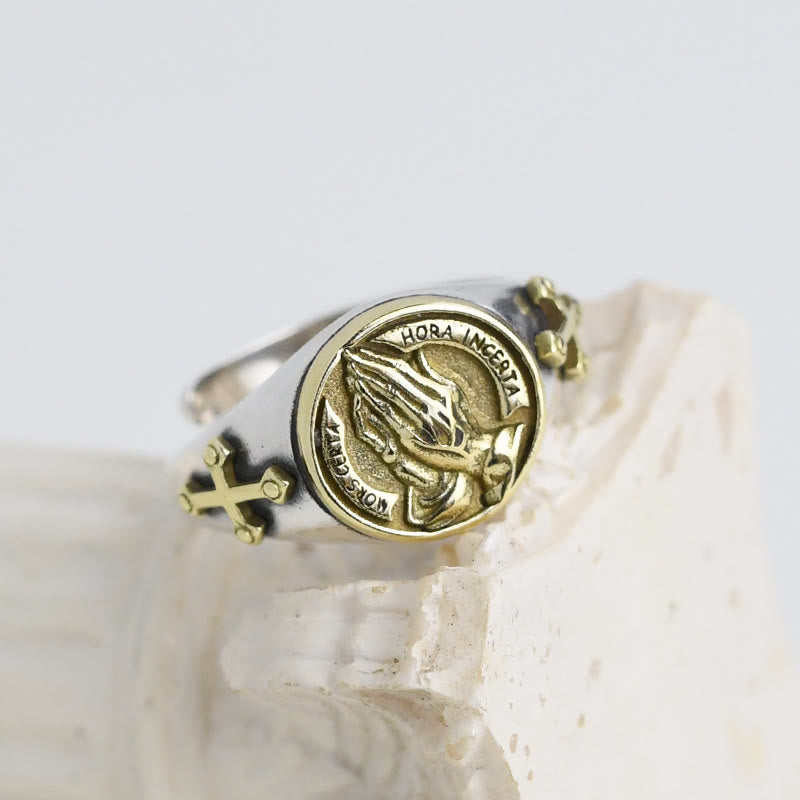 Christiandiscipleshop Classic Style Praying Hands Titanium Ring