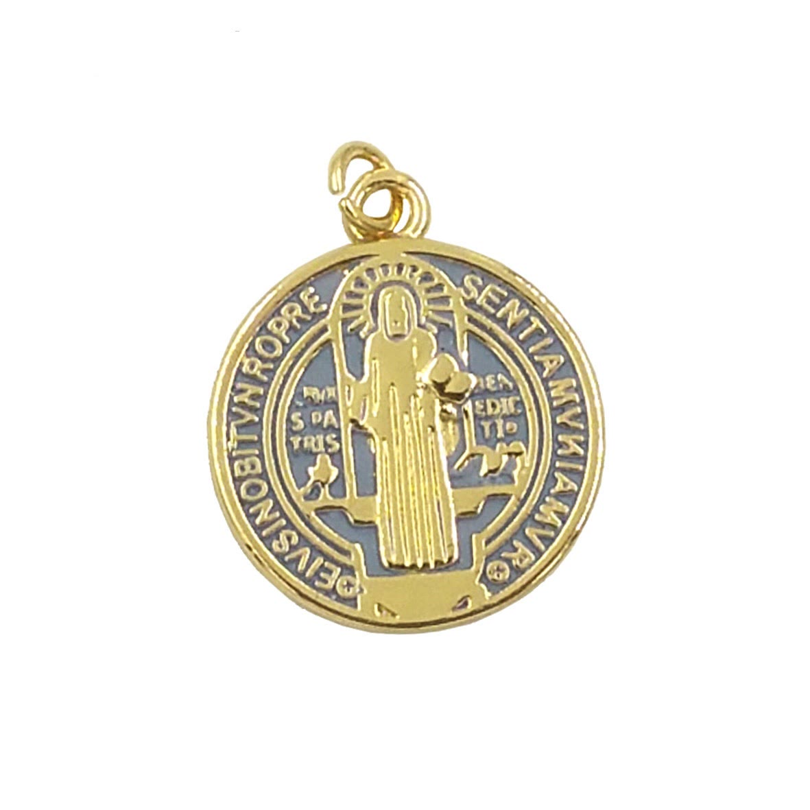 Christiandiscipleshop Refined Style St. Benedict Gold Plated Brass Pendant Necklace