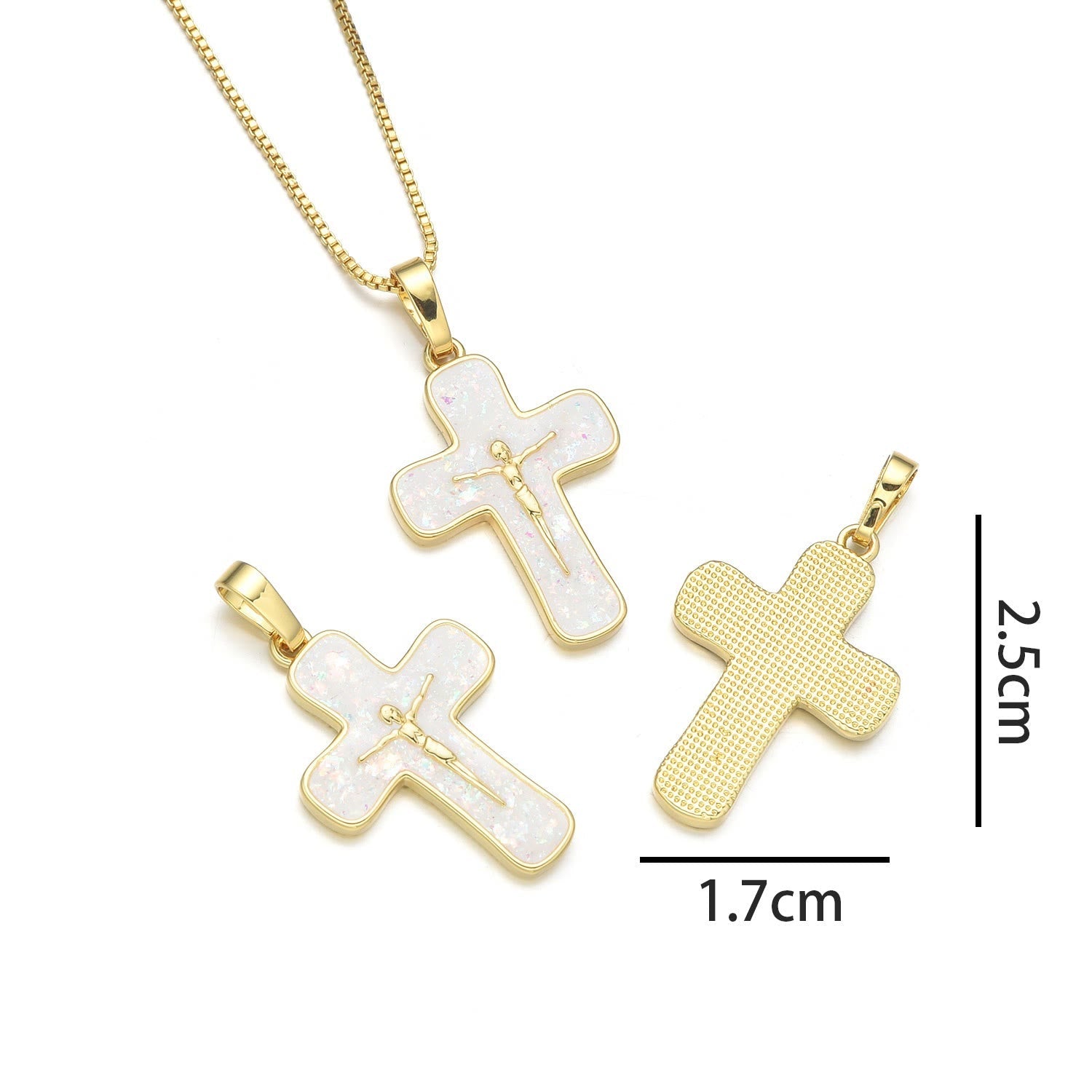 christiandiscipleshop Minimalist Style Crucifixion Coppering Pendant Necklace