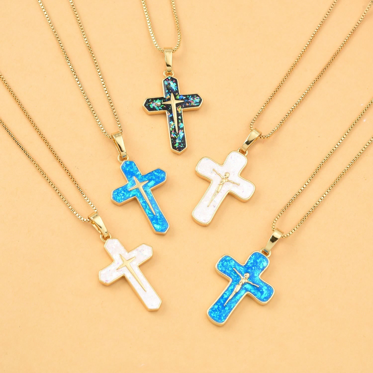 christiandiscipleshop Minimalist Style Crucifixion Coppering Pendant Necklace