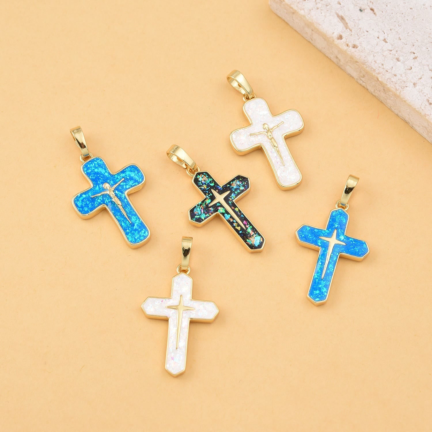 christiandiscipleshop Minimalist Style Crucifixion Coppering Pendant Necklace