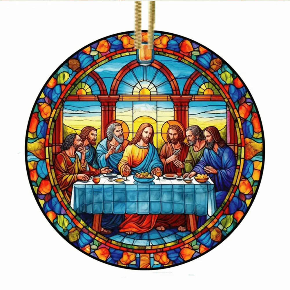 Christiandiscipleshop Stained Glass Style The Last Supper Hanging Ornaments C