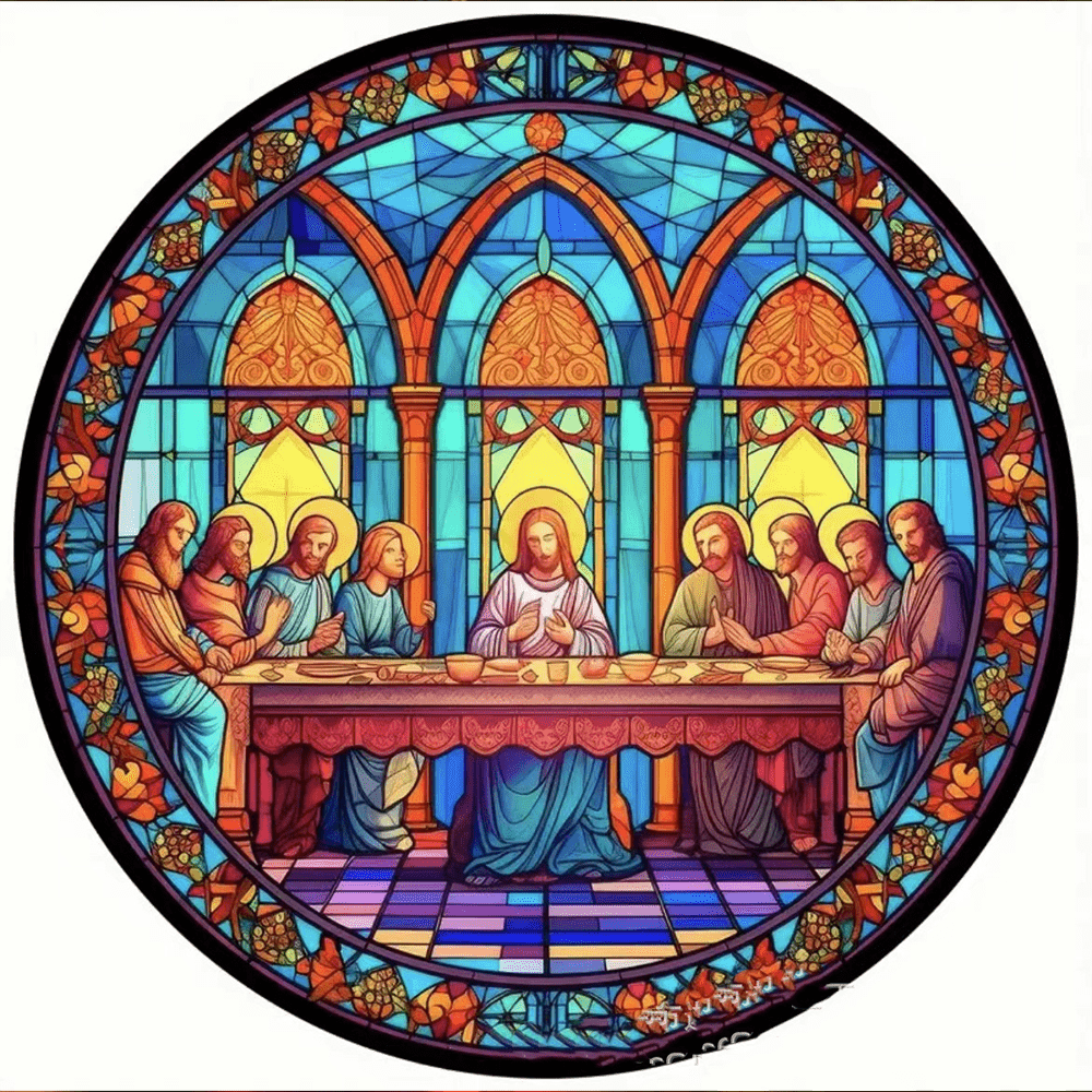 Christiandiscipleshop Stained Glass Style The Last Supper Hanging Ornaments D