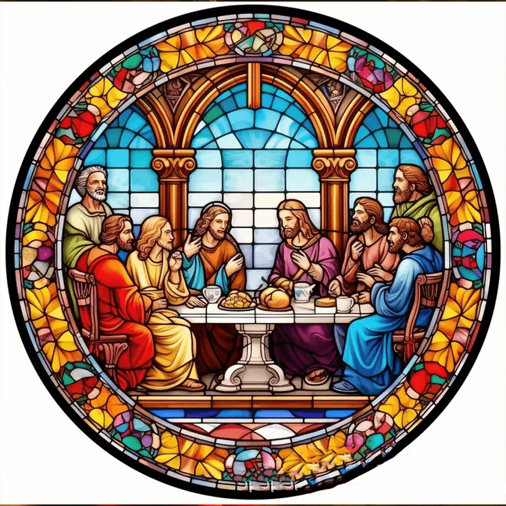 Christiandiscipleshop Stained Glass Style The Last Supper Hanging Ornaments E