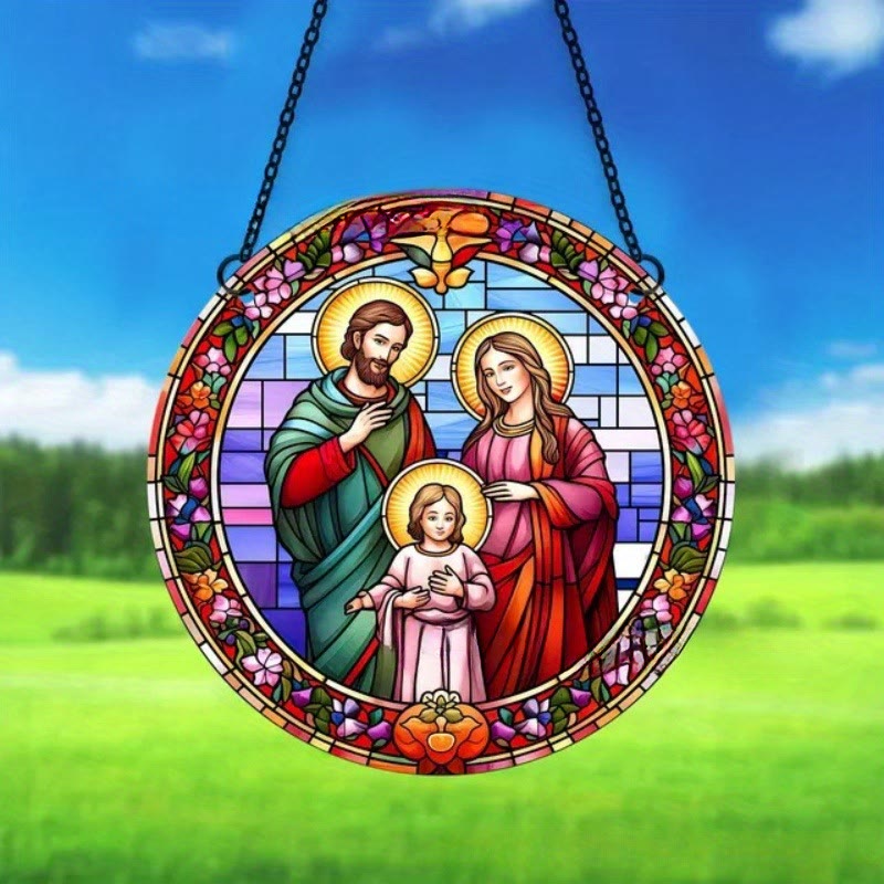 Christiandiscipleshop Stained Glass Style Classic Christ Scene Hanging Ornaments C