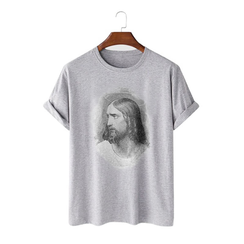 Christiandiscipleshop Retro Style the Halo Jesus Short Sleeve Washed T-shirt