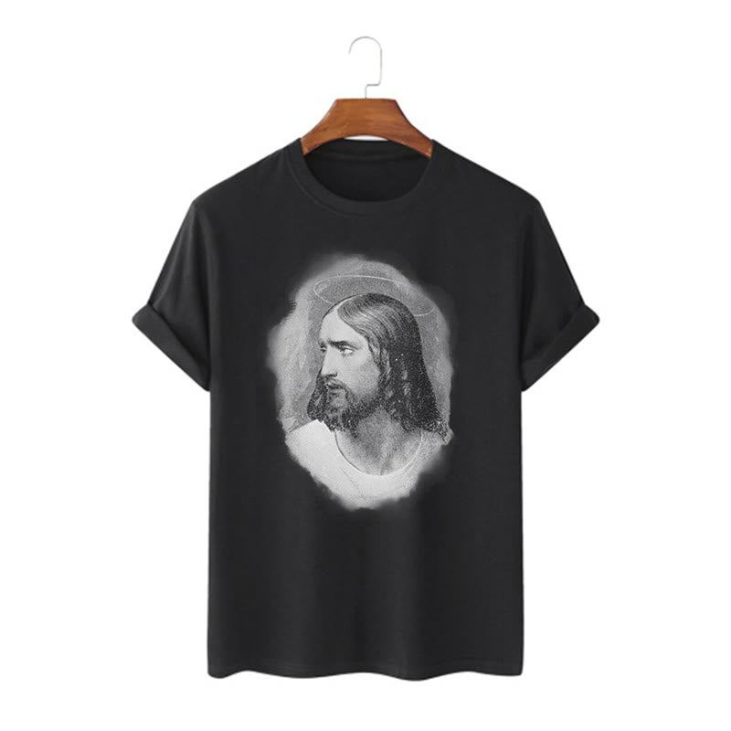 Christiandiscipleshop Retro Style the Halo Jesus Short Sleeve Washed T-shirt