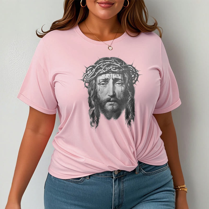 Christiandiscipleshop Retro Style Crown of Thorns Short Sleeve Washed T-shirt