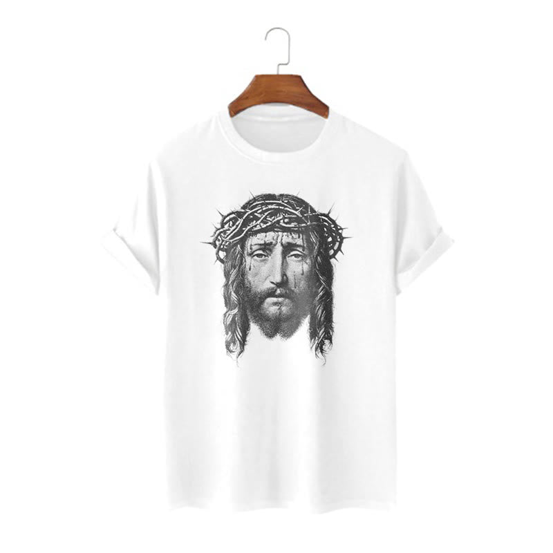 Christiandiscipleshop Retro Style Crown of Thorns Short Sleeve Washed T-shirt