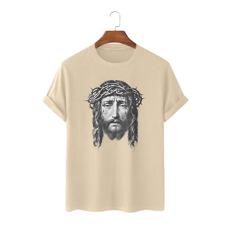 Christiandiscipleshop Retro Style Crown of Thorns Short Sleeve Washed T-shirt