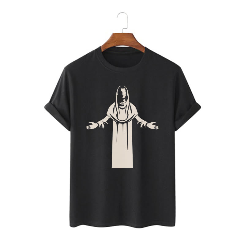 christiandiscipleshop Minimalist Style Divine Embrace Short Sleeve Washed T-shirt