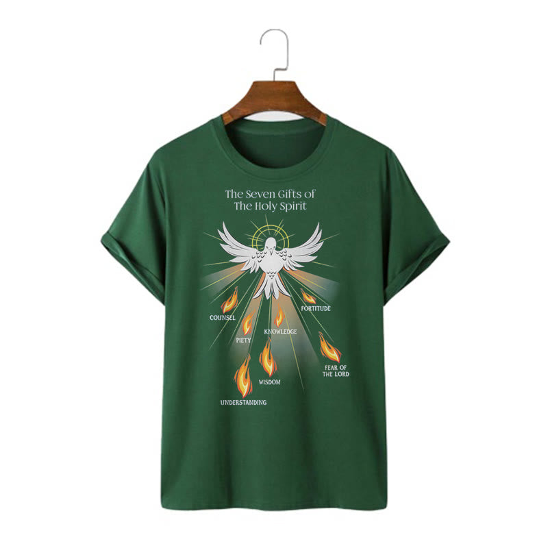 Christiandiscipleshop Classic Style The Seven Gifts of the Holy Spirit Short Sleeve Washed T-shirt