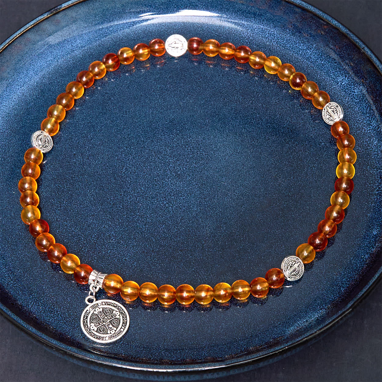 Christiandiscipleshop Classic Style St. Benedict Medal Rosary Bracelet