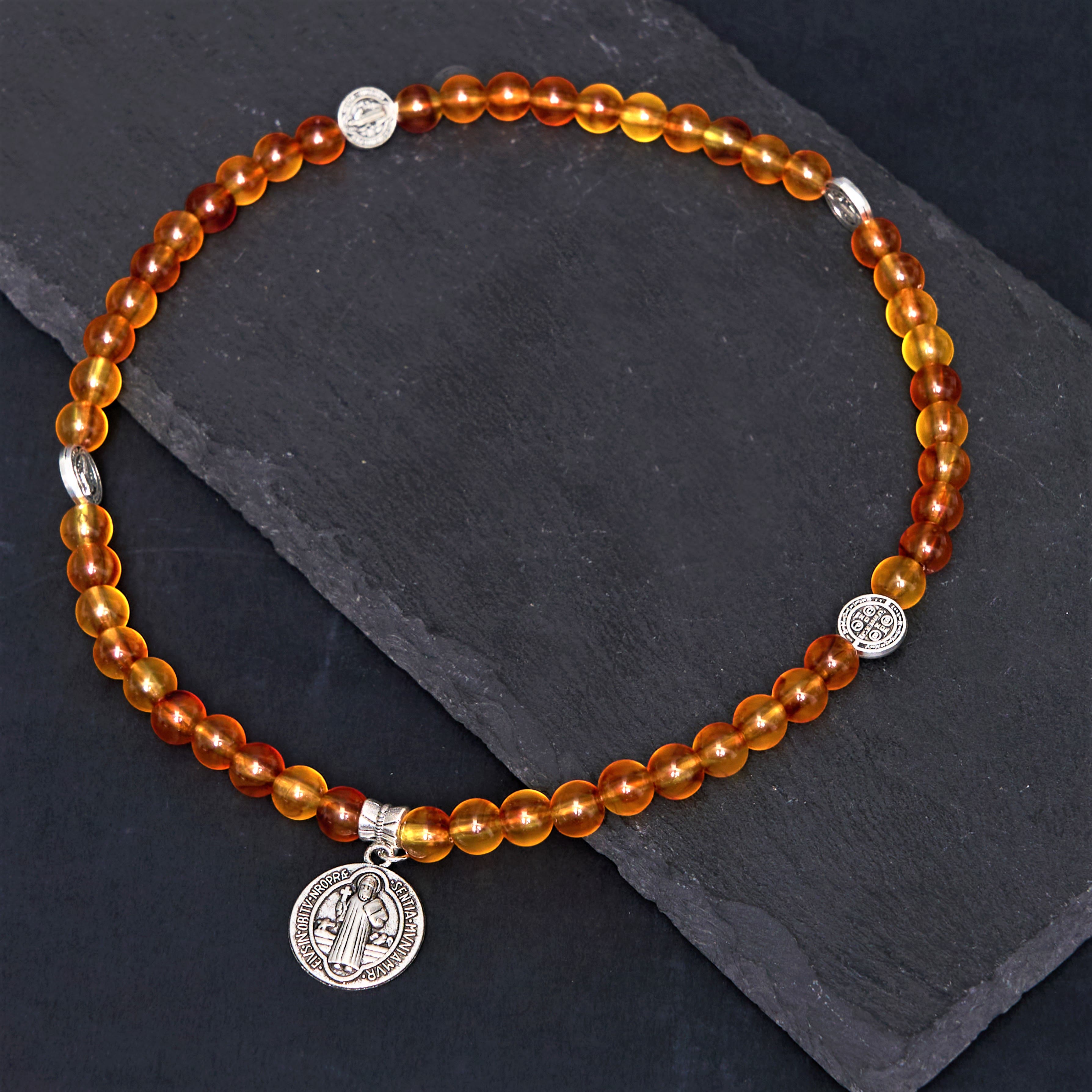 Christiandiscipleshop Classic Style St. Benedict Medal Rosary Bracelet