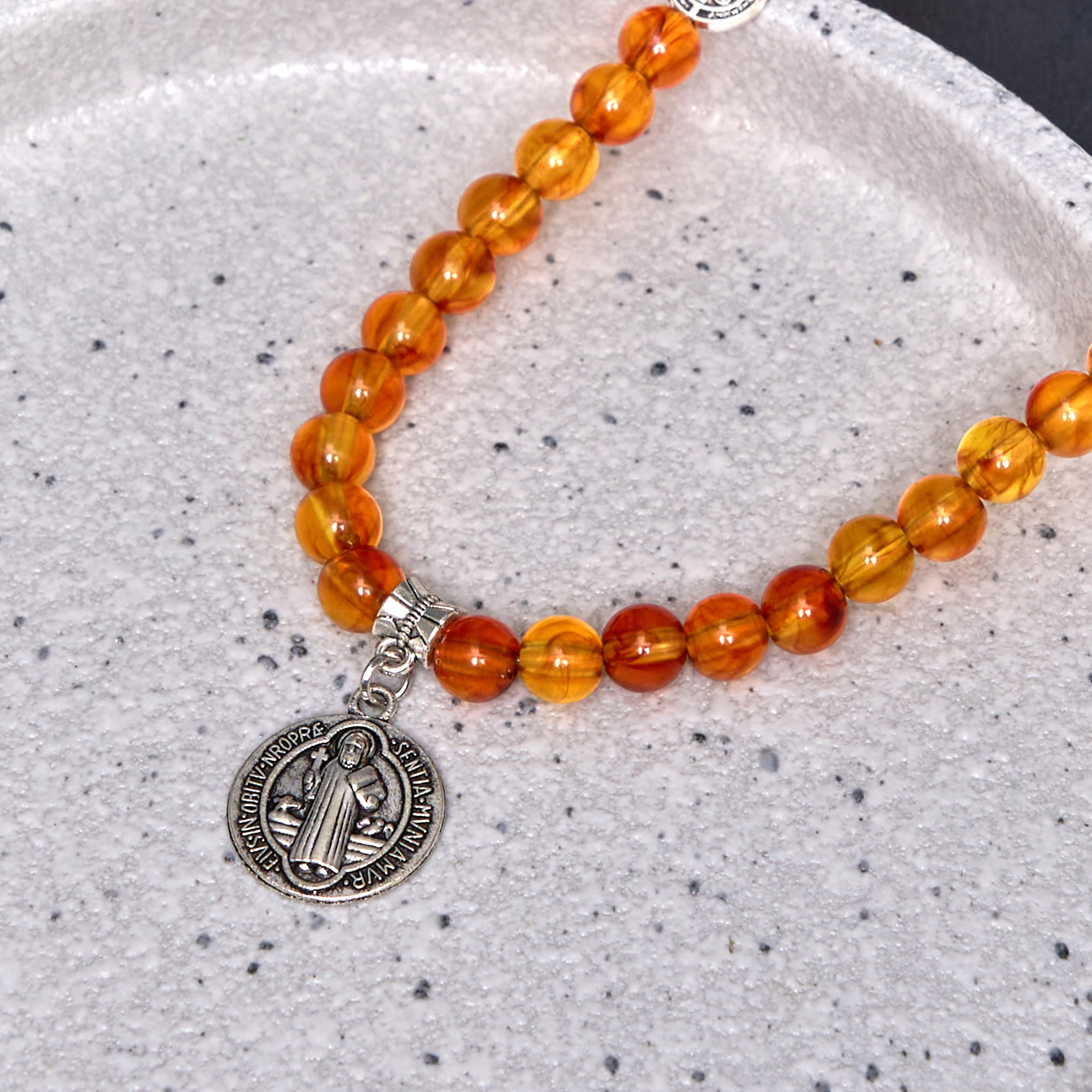 Christiandiscipleshop Classic Style St. Benedict Medal Rosary Bracelet