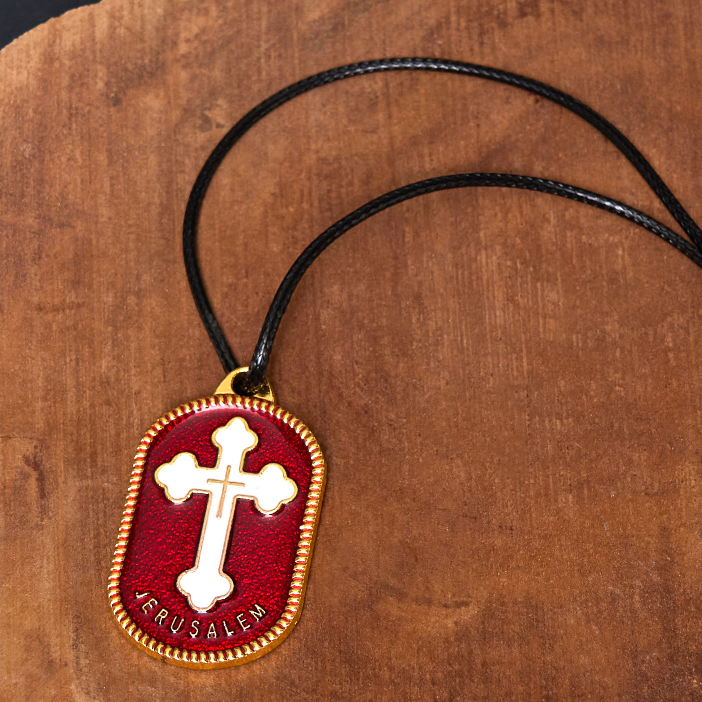 christiandiscipleshop Modern Design Style Jerusalem Cross Protection Shield Pendant Necklace