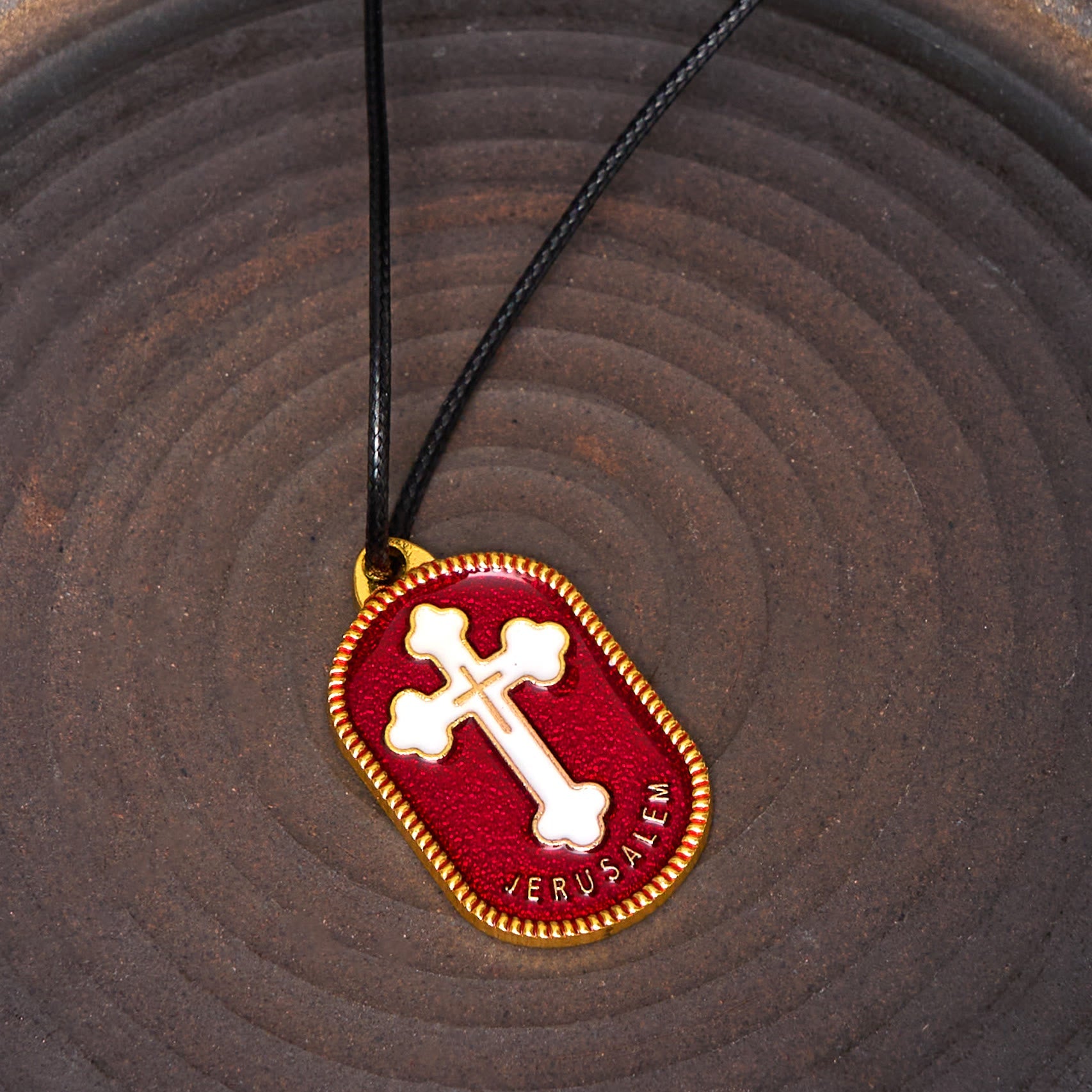 christiandiscipleshop Modern Design Style Jerusalem Cross Protection Shield Pendant Necklace