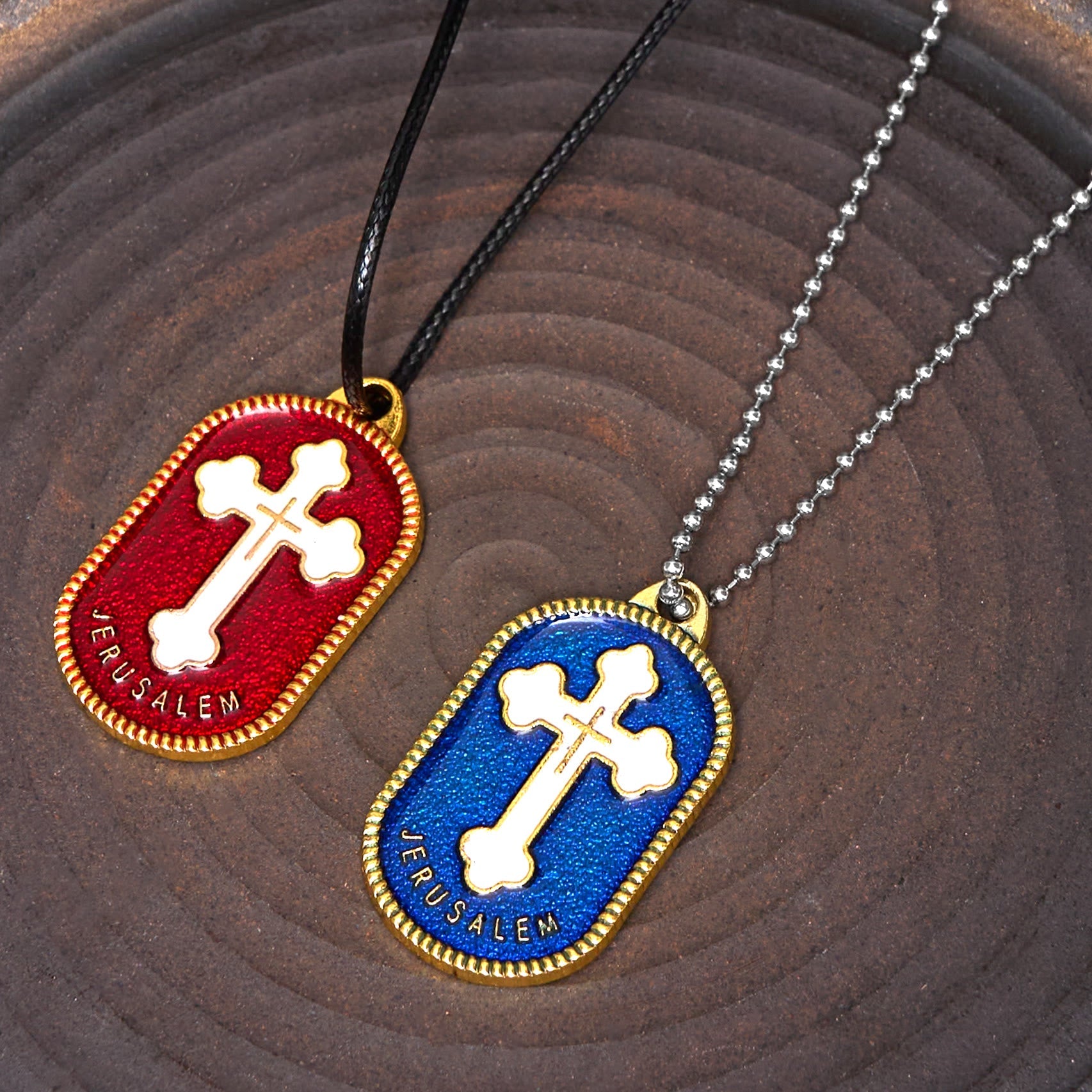 christiandiscipleshop Modern Design Style Jerusalem Cross Protection Shield Pendant Necklace