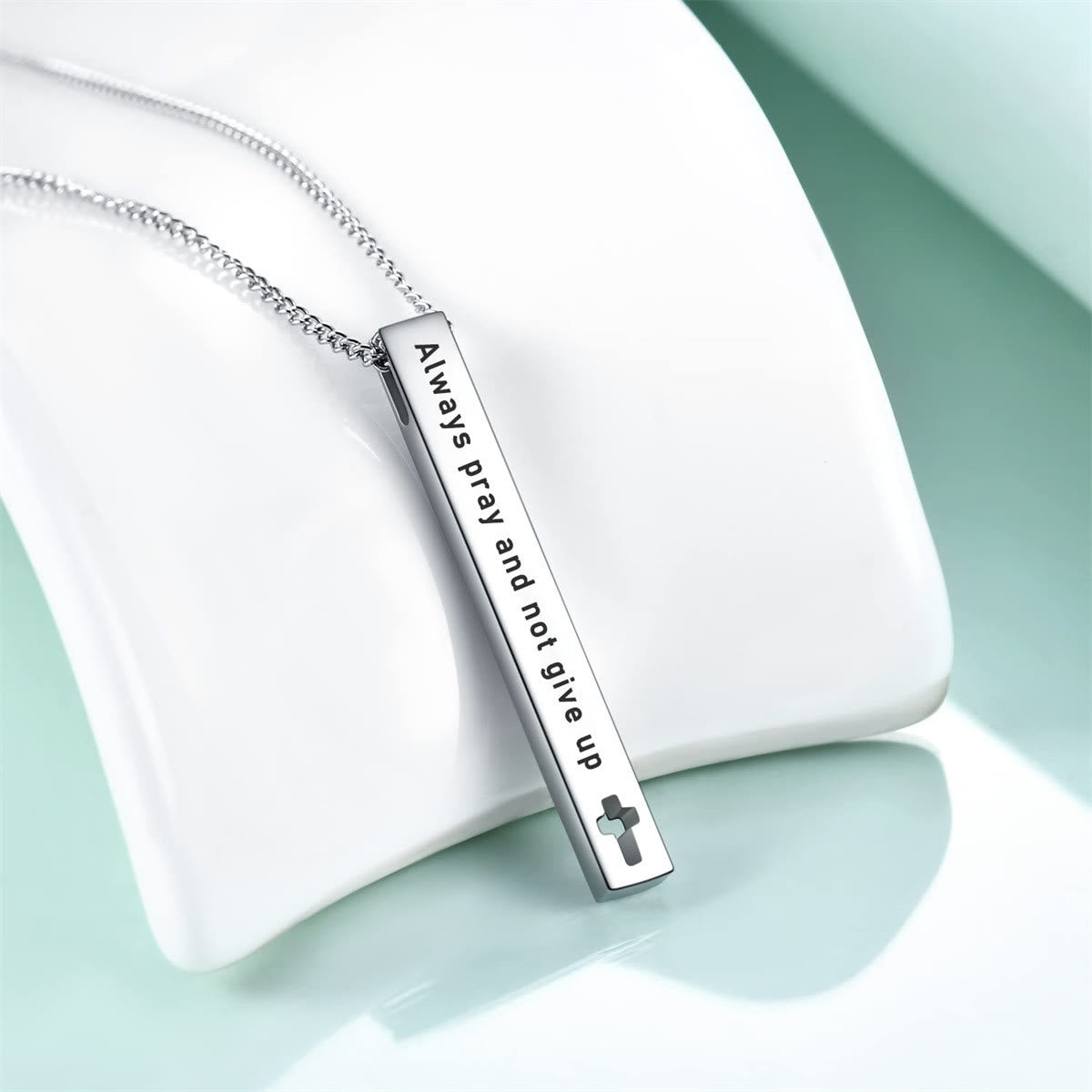 christiandiscipleshop Minimalist Design Style Bible Verse Strength Faith Inspiration Pendant Necklace (8 Verses)