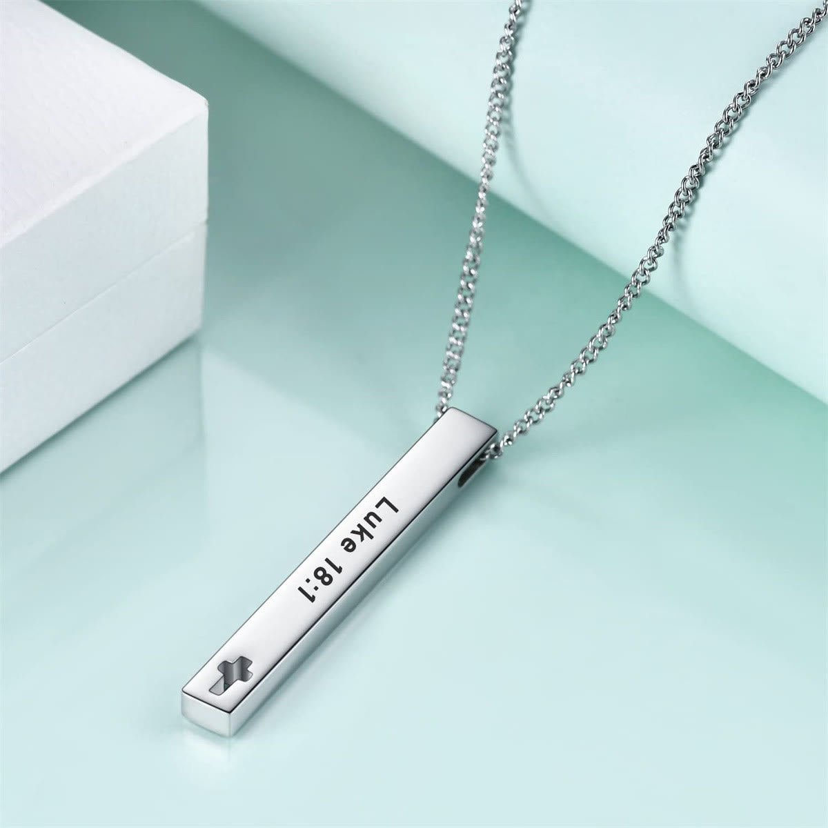 christiandiscipleshop Minimalist Design Style Bible Verse Strength Faith Inspiration Pendant Necklace (8 Verses)
