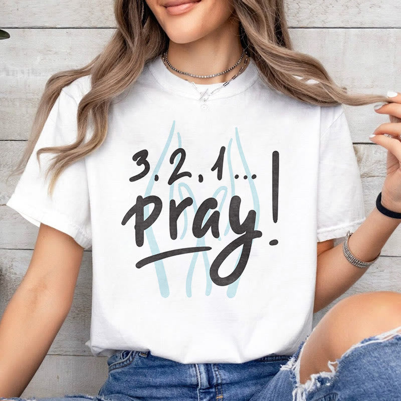 Christiandiscipleshop Quotation Style Inspirational Prayer Short Sleeve Washed T-shirt