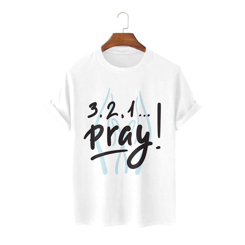 Christiandiscipleshop Quotation Style Inspirational Prayer Short Sleeve Washed T-shirt