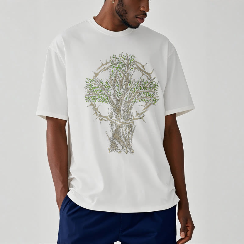 Christiandiscipleshop Modern Style Tree Of Life Short Sleeve Washed T-shirt