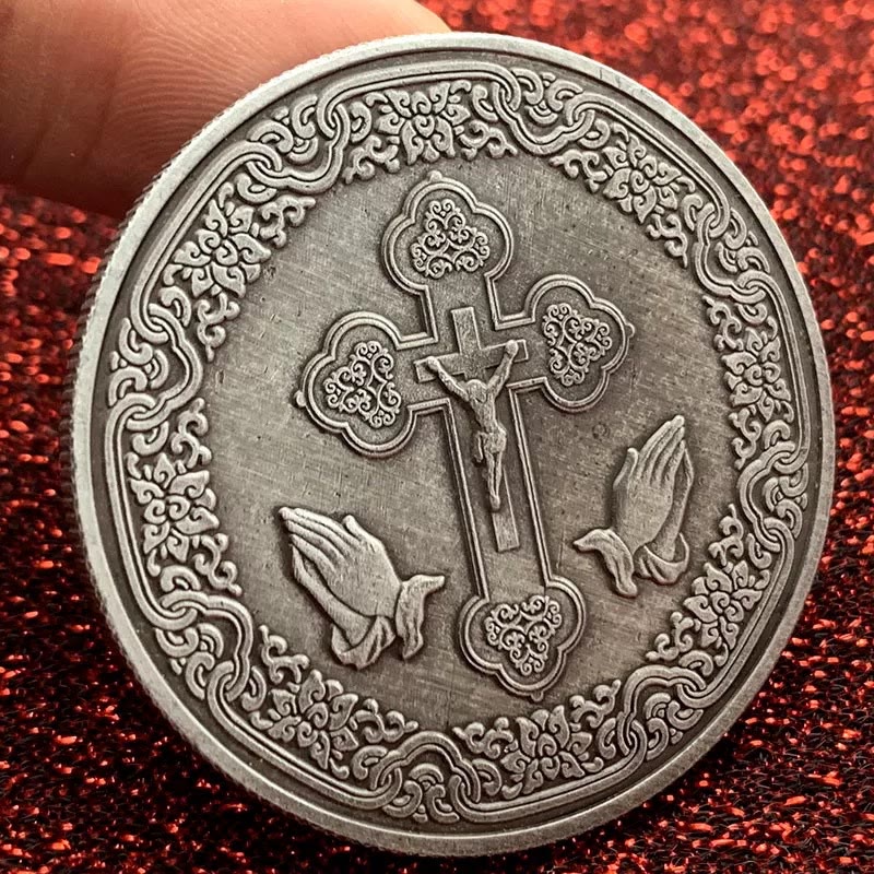 Christiandiscipleshop Classic Style the Jesus Crown of Thorns Protection Strengthen Connection Coin