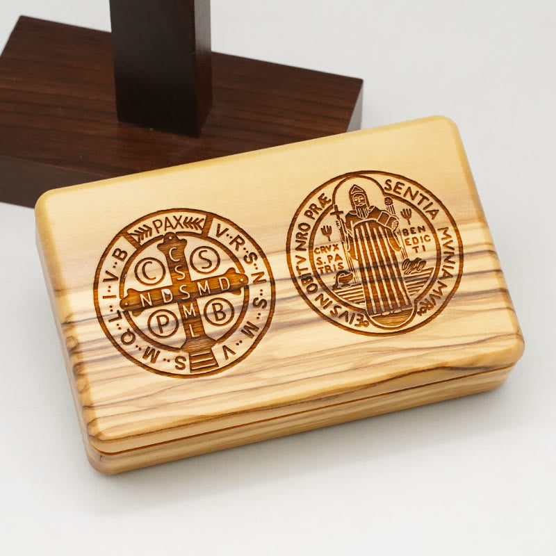 Christiandiscipleshop Classic Style Devotional St. Benedict Olive Wood Rosary Set